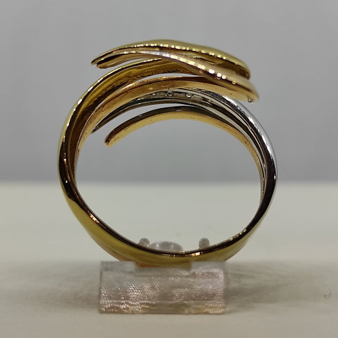 Anello oro 18 kt donna Fascia serpente 3 colori oro con pietre 6,50 gr | Gioiellitosti.it