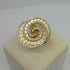Anello oro 18 kt donna Forma Fiore 2 colori Oro con pietre 6,2 gr | Gioiellitosti.it