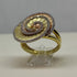 Anello oro 18 kt donna Forma Fiore 2 colori Oro con pietre 6,2 gr | Gioiellitosti.it