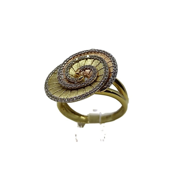 Anello oro 18 kt donna Forma Fiore 2 colori Oro con pietre 6,2 gr | Gioiellitosti.it