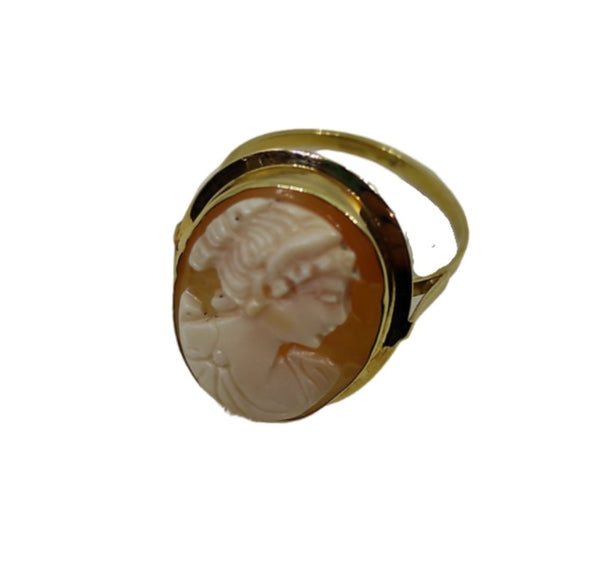 Anello oro 18 kt donna Modello conchiglia cammeo 3,50 gr | Gioiellitosti.it