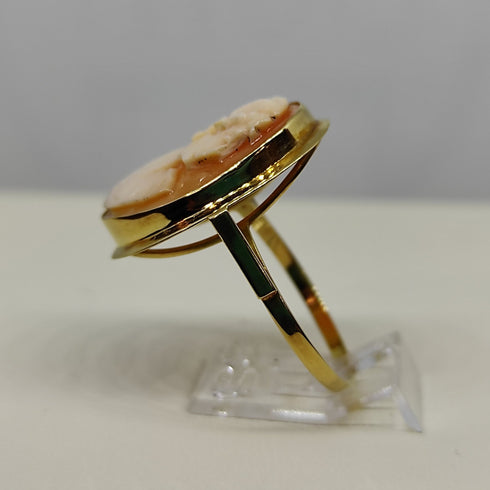 Anello oro 18 kt donna Modello conchiglia cammeo 3,50 gr | Gioiellitosti.it