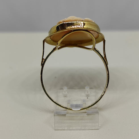 Anello oro 18 kt donna Modello conchiglia cammeo 3,50 gr | Gioiellitosti.it
