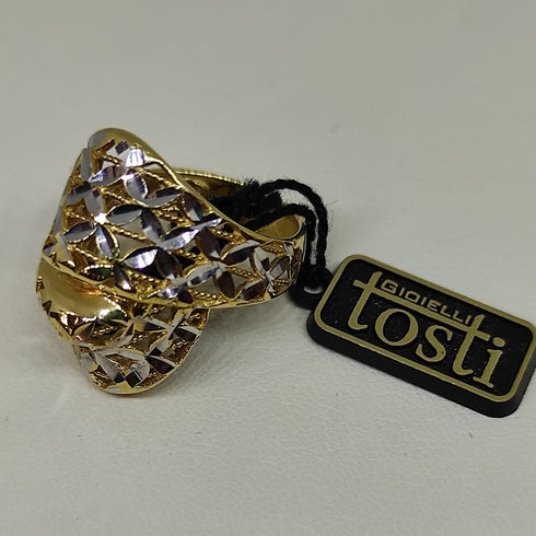 Anello oro 18 kt donna Modello contrarie' bombata 8,00 gr | Gioiellitosti.it
