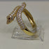 Anello oro 18 kt donna serpente oro giallo con pietre 2,90 gr | Gioiellitosti.it