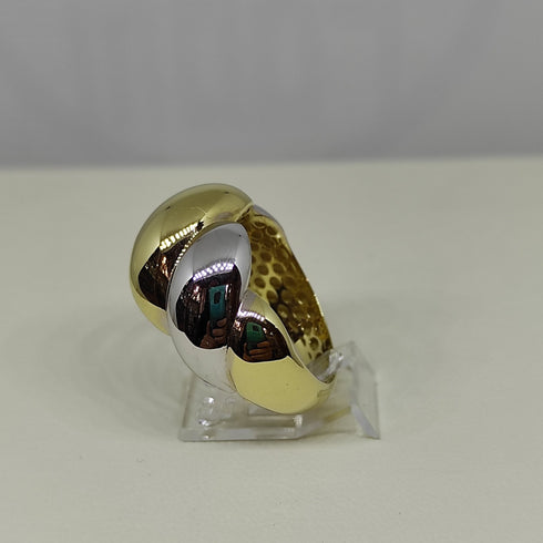 Anello oro 18 kt donna treccia 2 colori oro 4,50 gr | Gioiellitosti.it