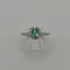 Anello Oro bianco 18k Diamanti 0,15 Smeraldi 0,60 | Gioiellitosti.it