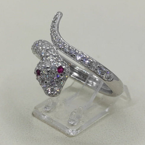 Anello oro bianco 18k serpente 3,50 gr | Gioiellitosti.it