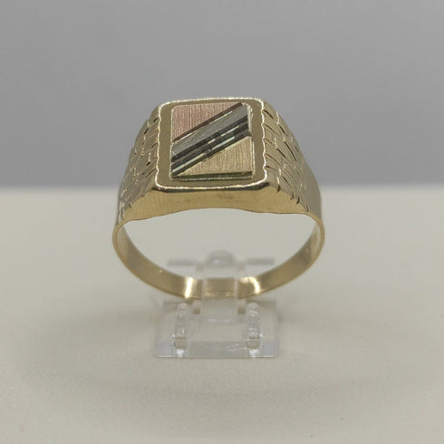 Anello uomo oro 18 kt tre colori 3,60 gr misura 23 | Gioiellitosti.it