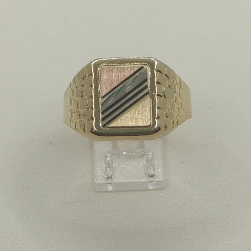 Anello uomo oro 18 kt tre colori 3,60 gr misura 23 | Gioiellitosti.it