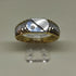 Anello uomo oro 18k bicolore con Zircone misura 23 - 5,4 gr | Gioiellitosti.it