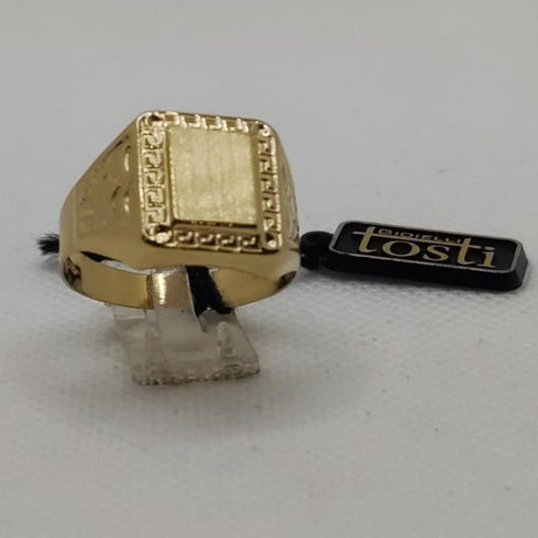 Anello uomo oro 18k forma quadrata 4,0 gr misura 27 | Gioiellitosti.it