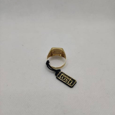 Anello uomo oro 18k forma quadrata 4,0 gr misura 27 | Gioiellitosti.it