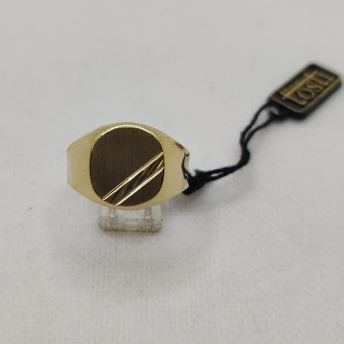 Anello uomo oro 18k piastra ovale 3.60 gr misura 27 | Gioiellitosti.it