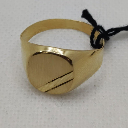 Anello uomo oro 18k piastra ovale 3.60 gr misura 27 | Gioiellitosti.it