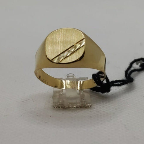 Anello uomo oro 18k piastra ovale 3.60 gr misura 27 | Gioiellitosti.it