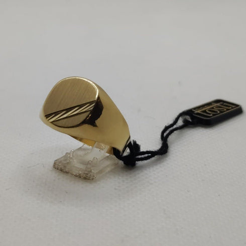 Anello uomo oro 18k piastra ovale 3.60 gr misura 27 | Gioiellitosti.it