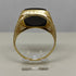 Anello uomo oro giallo 18 kt 750 pietra onice peso 6,1 gr misura 22 | Gioiellitosti.it