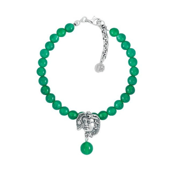 Bracciale agata verde e argento 925 Magna Grecia MGK3851V-2 | Gioiellitosti.it