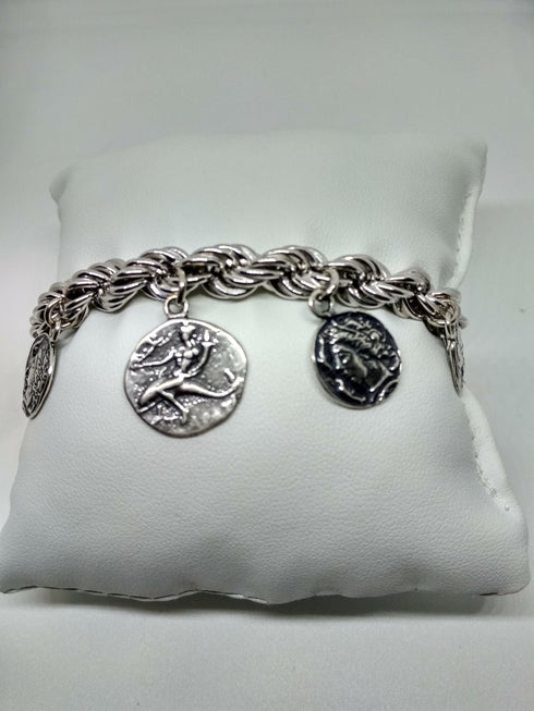 Bracciale argento 925 Donna ciondoli monete SUALI' Monete BM1837 | Gioiellitosti.it