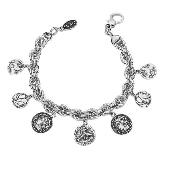 Bracciale argento 925 Donna ciondoli monete SUALI' Monete BM1837 | Gioiellitosti.it