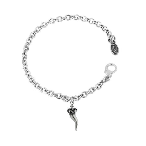 Bracciale argento 925 donna ciondolo Corno SUALI' BM2030 | Gioiellitosti.it