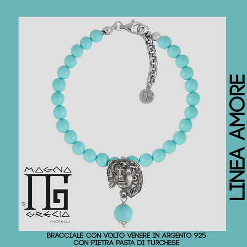 Bracciale argento 925 pietre turchese Magna Grecia MGK3851V-1 | Gioiellitosti.it