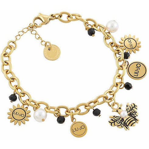 Bracciale donna acciaio dorato ciondolo ape Liu Jo LJ1629 | Gioiellitosti.it