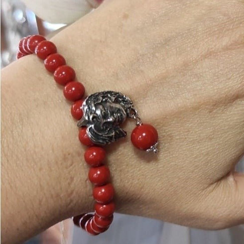 Bracciale donna argento 925 e Corallo Magna Grecia MGK3851V-3 | Gioiellitosti.it