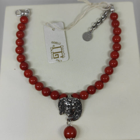 Bracciale donna argento 925 e Corallo Magna Grecia MGK3851V-3 | Gioiellitosti.it