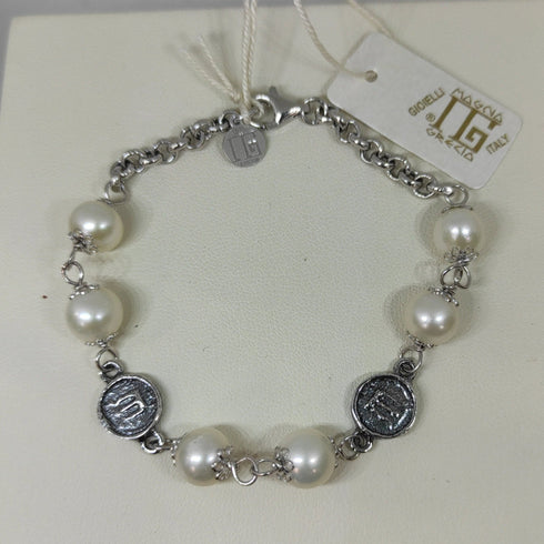 Bracciale donna argento 925 e perle Magna Grecia MGK4030V | Gioiellitosti.it