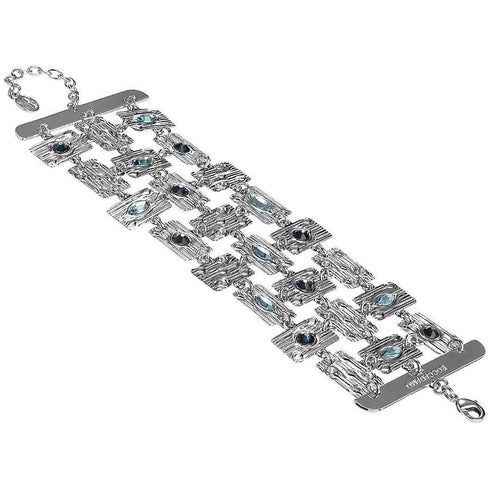 Bracciale fascia larga pietra acquamarina Boccadamo XBR815 | Gioielli Tosti