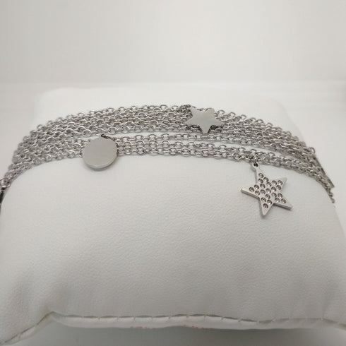 Bracciale fascia fili in acciaio e swarovski Liu Jo LJ1204 | Gioiellitosti.it