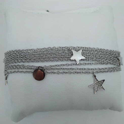 Bracciale fascia fili in acciaio e swarovski Liu Jo LJ1204 | Gioiellitosti.it