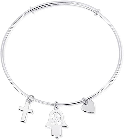Bracciale Mabina argento 925 Rigido Ciondoli 533163 | Gioiellitosti.it