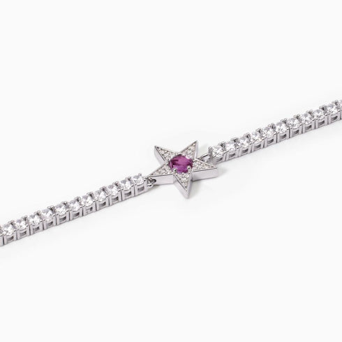 Bracciale Mabina Starlet 533650 tennis stella rosa | Gioiellitosti.it