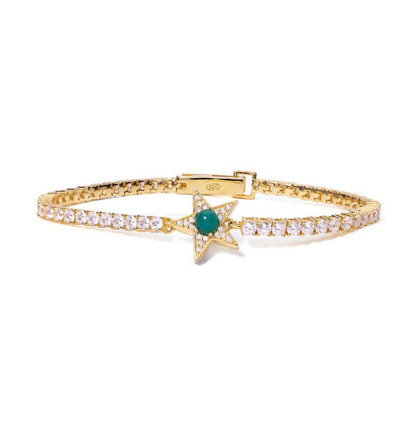 Bracciale Mabina Starlet 533651 tennis stella verde | Gioiellitosti.it
