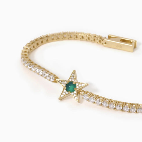 Bracciale Mabina Starlet 533651 tennis stella verde | Gioiellitosti.it