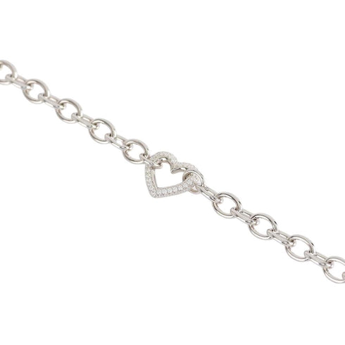 Bracciale maglia larga cuore argento 925 MABINA 533506 | Gioiellitosti.it