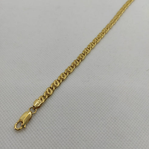 Bracciale Oro 18 kt catena maglia intrecciata 23 cm 8,30 gr Solid 18k gold bracelet | Gioiellitosti.it