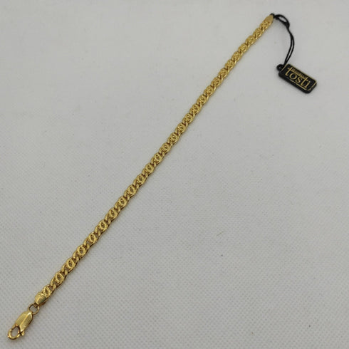 Bracciale Oro 18 kt catena maglia intrecciata 23 cm 8,30 gr Solid 18k gold bracelet | Gioiellitosti.it