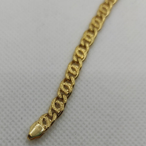 Bracciale Oro 18 kt catena maglia intrecciata 23 cm 8,30 gr Solid 18k gold bracelet | Gioiellitosti.it