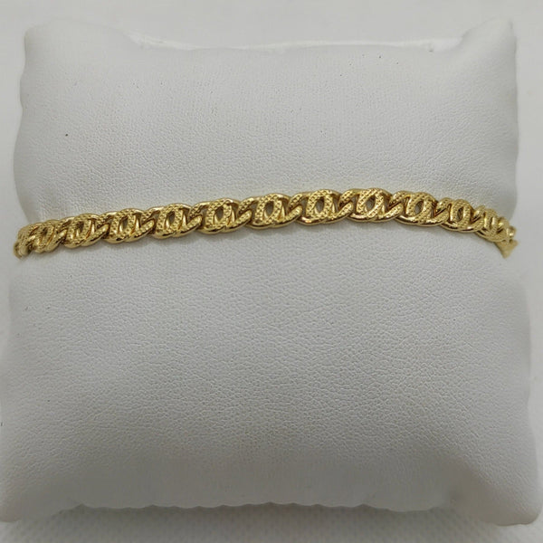 Bracciale Oro 18 kt catena maglia intrecciata 23 cm 8,30 gr Solid 18k gold bracelet | Gioiellitosti.it