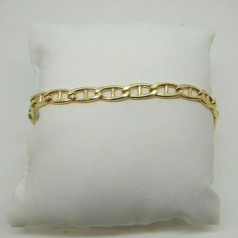 Bracciale Oro 18 kt catena maglia marina 21 cm 9,40 gr Solid 18k gold bracelet | Gioiellitosti.it