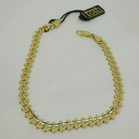 Bracciale Oro 18 kt catena maglia semirigida 21 cm 15 gr Solid 18k gold bracelet | Gioiellitosti.it