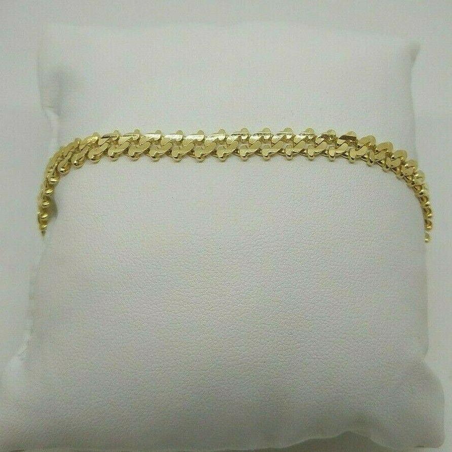 Bracciale Oro 18 kt catena maglia semirigida 21 cm 15 gr