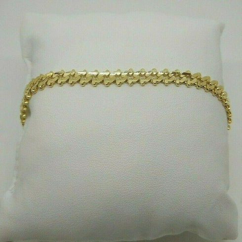 Bracciale Oro 18 kt catena maglia semirigida 21 cm 15 gr Solid 18k gold bracelet | Gioiellitosti.it