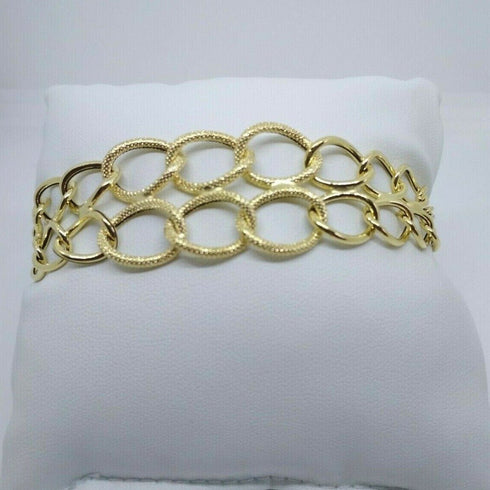 Bracciale oro 18 kt donna catena doppia maglia 7,20 gr Solid 18k gold bracelet | Gioiellitosti.it