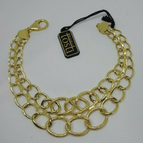 Bracciale oro 18 kt donna catena doppia maglia 7,20 gr Solid 18k gold bracelet | Gioiellitosti.it