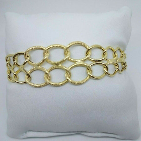 Bracciale oro 18 kt donna catena doppia maglia 7,20 gr Solid 18k gold bracelet | Gioiellitosti.it